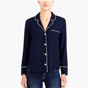 J Crew Mercantile Pajama Style Blouse 